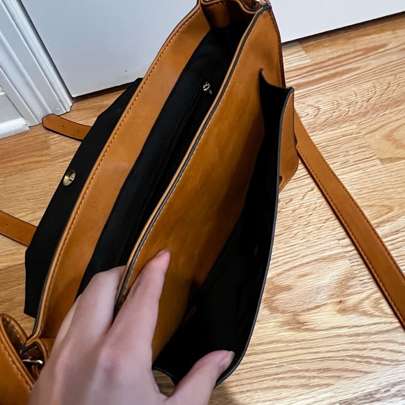 JustFab Camel Pablo Classic Crossbody Bag - Picture 10 of 14